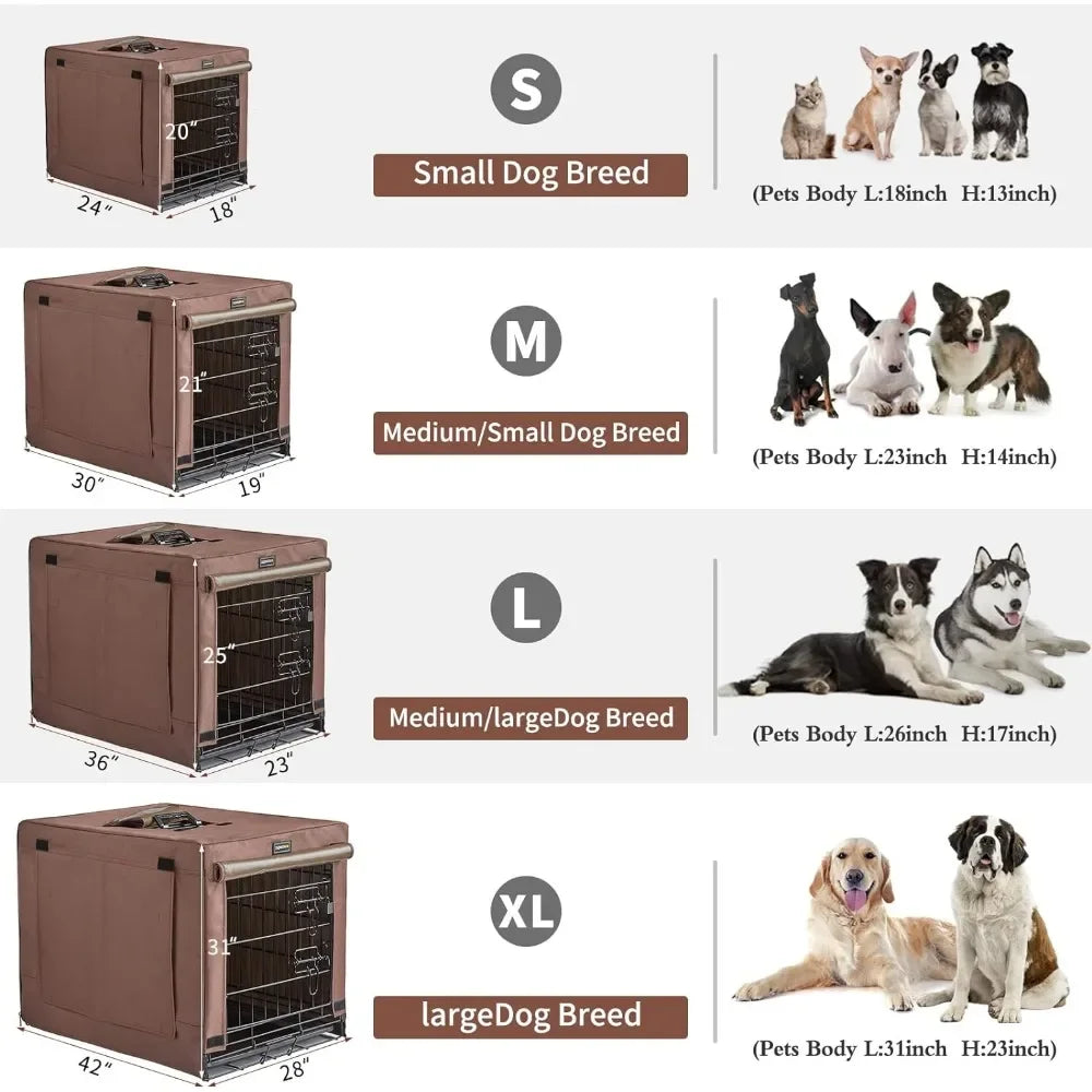 Dog Crates Kit for Small Size S Indoor with Crate Cover
