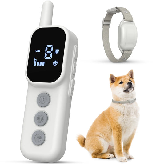 Dog Training Collar, Waterproof Rechargeable Dog Electric Shock Collar with Remote for Small Medium Large Dogs