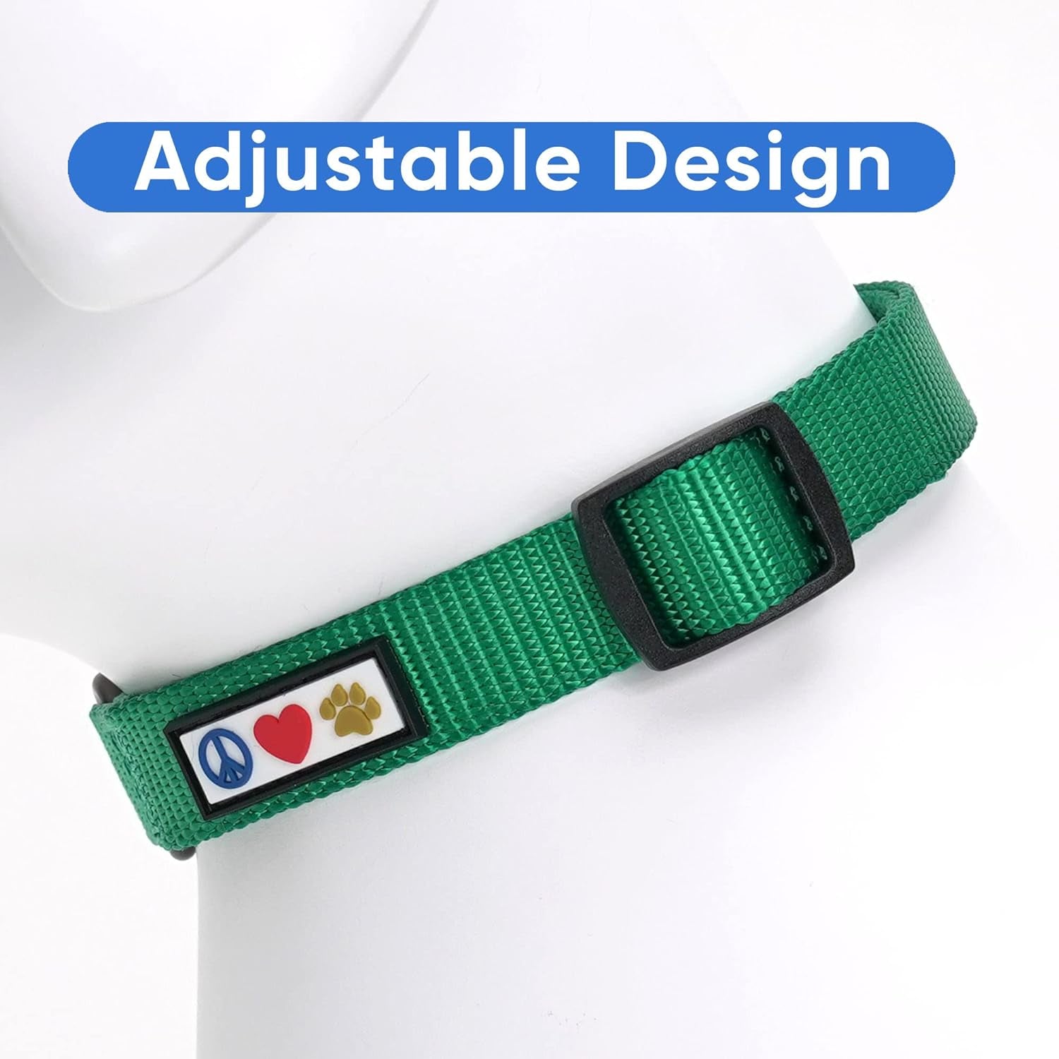 Dog Collar for Large Dogs Adjustable Dog Collar Heavy Duty Waterproof Collars for Dogs with Quick-Release Buckle - Lush Green Dog Collar for Large Breeds