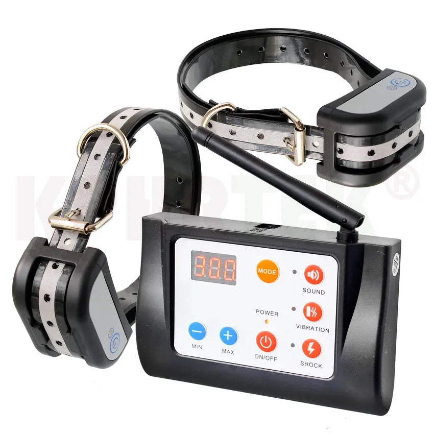 2 in 1 Wireless Electronic Dog Fence System & Remote Dog Training Collar Beep Shock Vibration Training and Fence Function