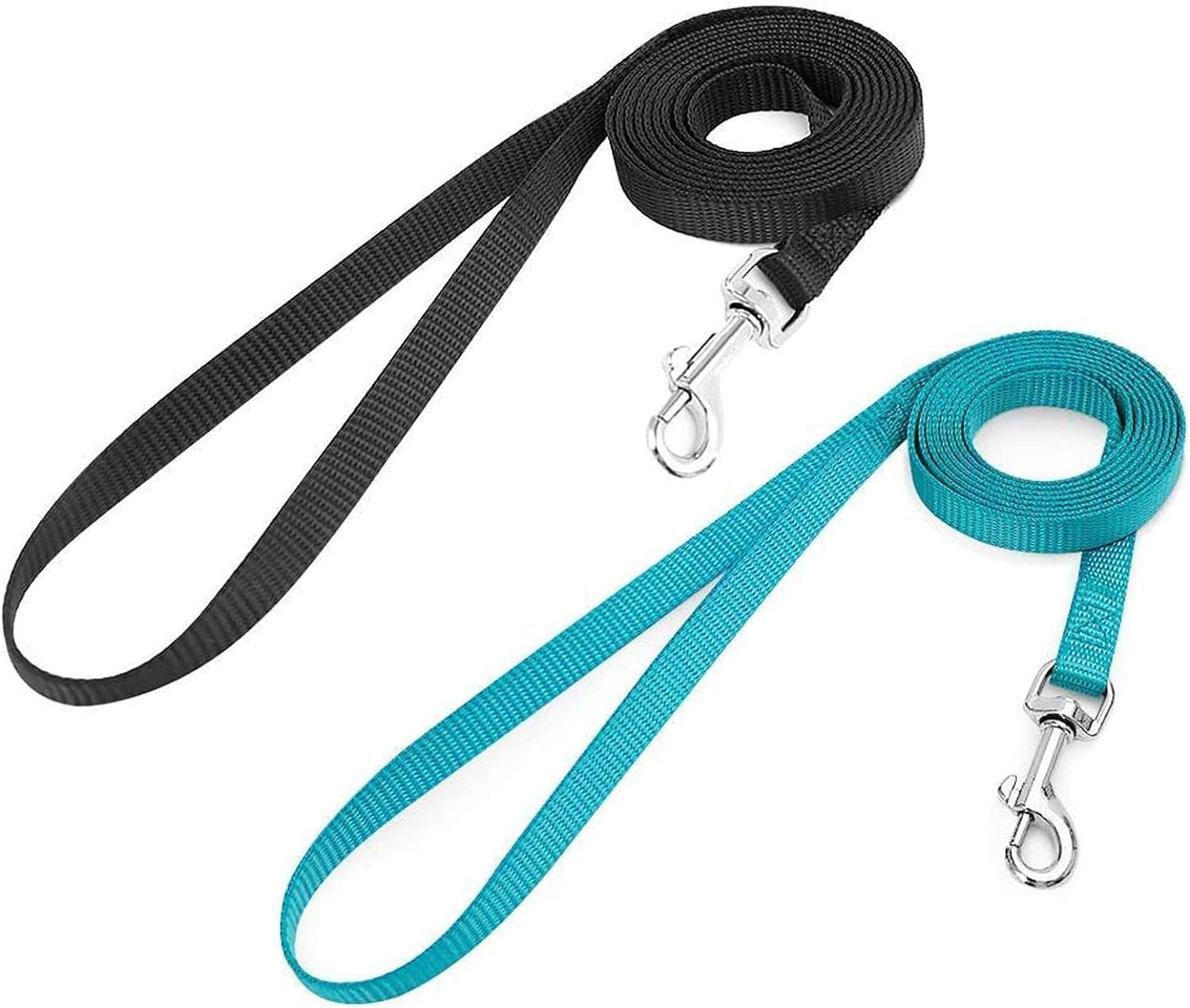 2 Pack Cat Leashes - Long Nylon Pet Leash, Escape Proof Durable Walking Leads, Easy Control outside Cat Leash with 360 Degree Swivel Clip for Kittens Puppies Rabbits Small Animals