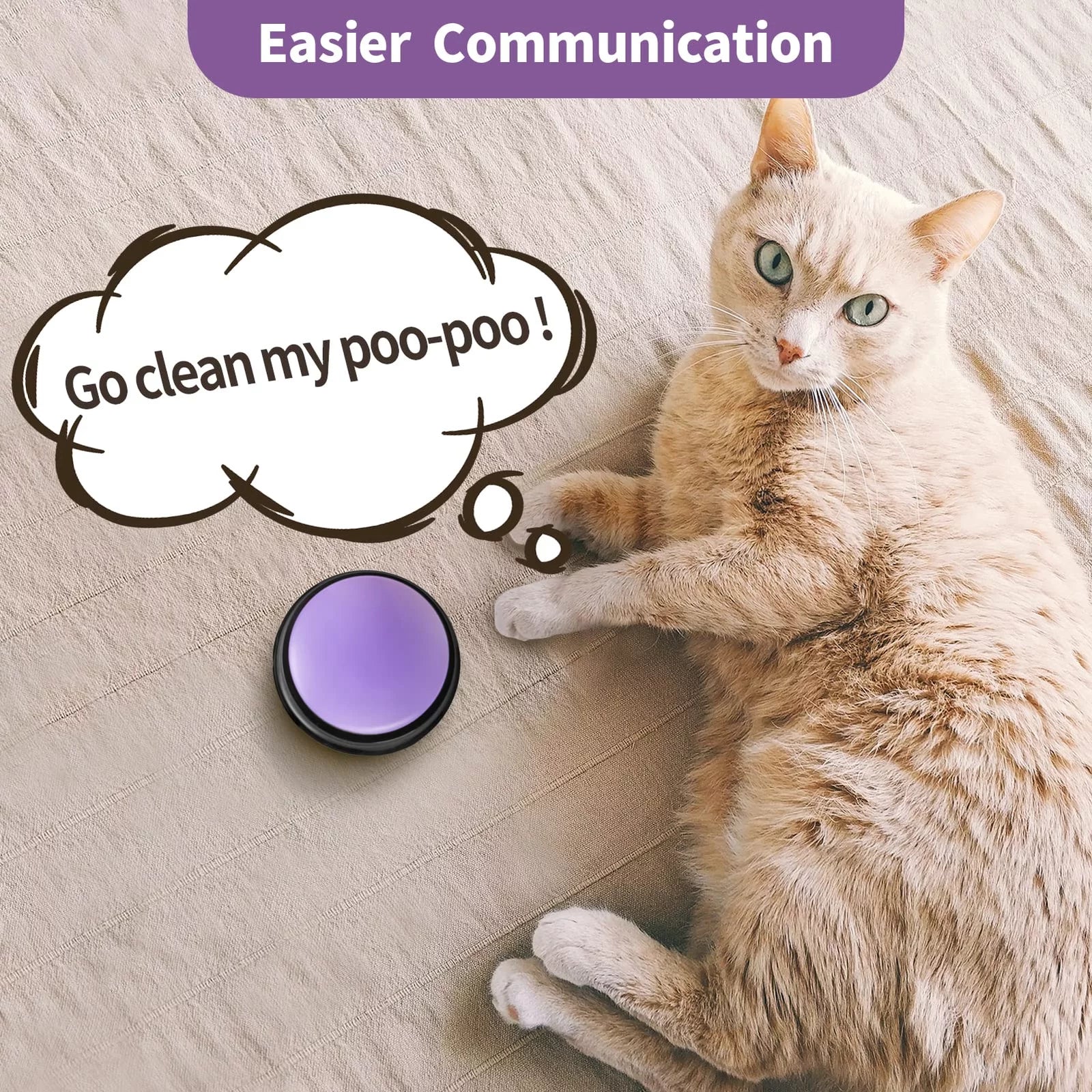 Recordable Pet Starter Talking Speaking Buttons Dog Training Communication Toys Interactive Toys for Cat Dog 1PCS