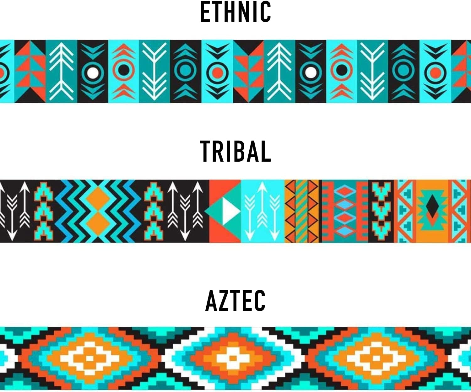 Dog Collar for Small Medium Large Dogs or Puppies, Cute Unique Design with a Quick Release Buckle, Tribal Ethnic Aztec Pattern, Adjustable Soft Nylon (Tribal, Neck Fit 10"-13")