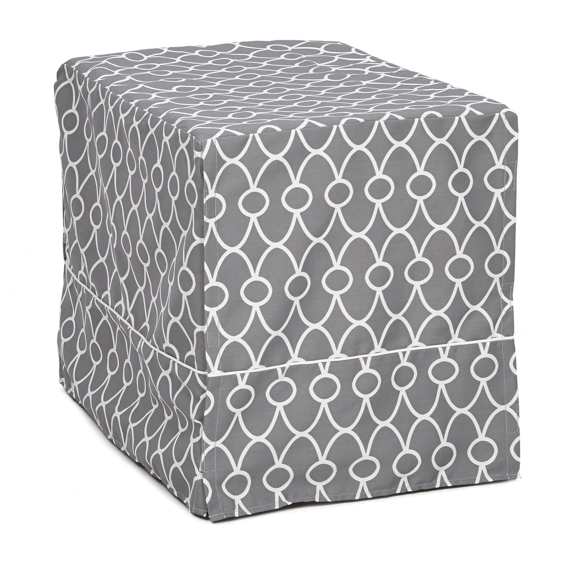 Midwest Dog Crate Cover, Privacy Dog Crate Cover Fits Midwest Dog Crates, Gray Geometric Pattern, 36"