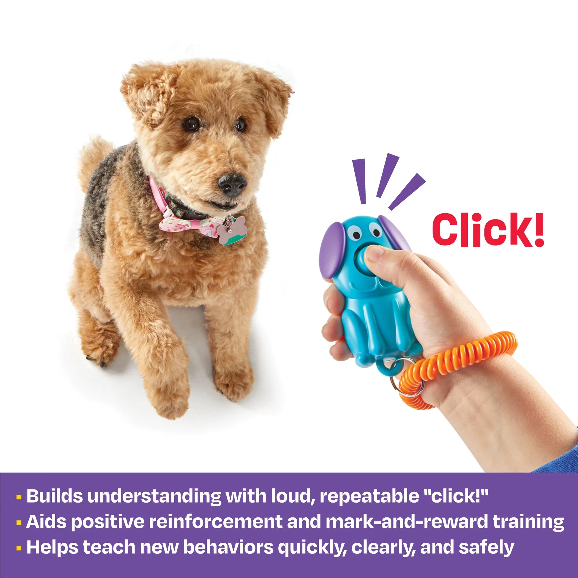 Smarty Pooch Dog Training Clicker, Dog Toy and Puppy Toy for Enrichment & Behavior Reinforcement