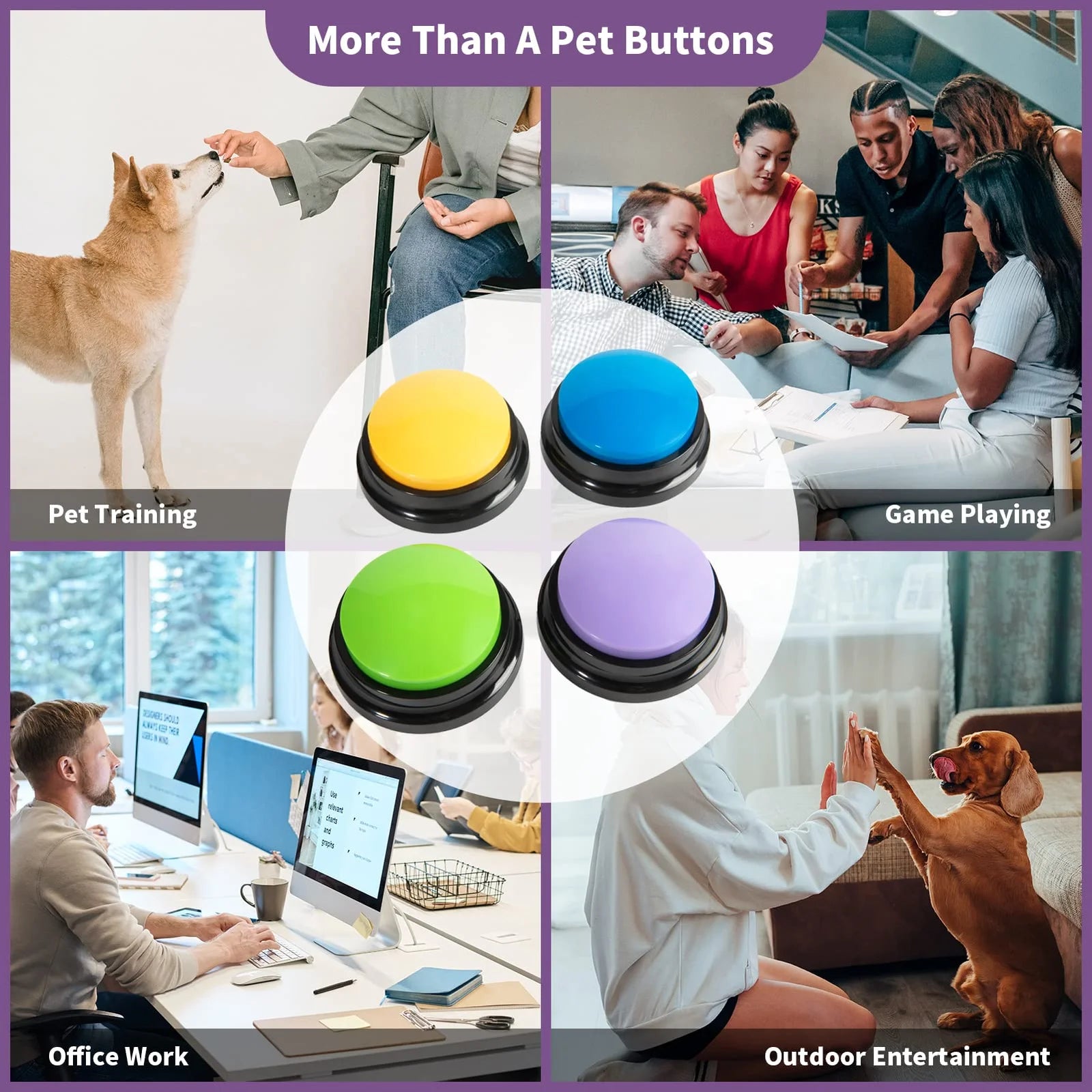 Recordable Pet Starter Talking Speaking Buttons Dog Training Communication Toys Interactive Toys for Cat Dog 1PCS