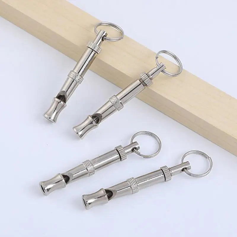 1 PC Dog Training Whistles Adjustable Frequencies Dog Training Whistle for Recall Silver Dog Flute Dog Training Whistle