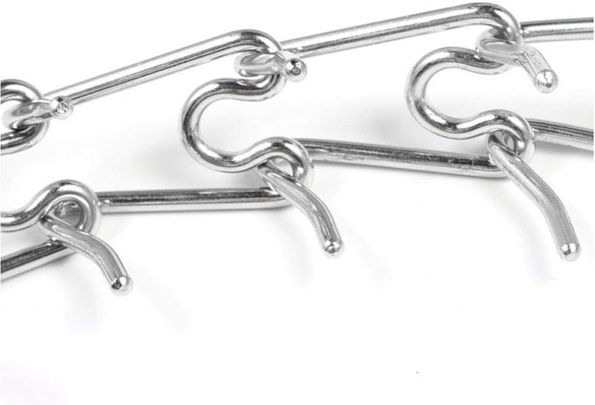 Dog Prong Collar Extra Links with Rubber Cups, Set of (3) Chrome Links, Steel Chrome Plated Dog Prong Training Collar Links, Pinch Collar and Dog Correction Collar Links
